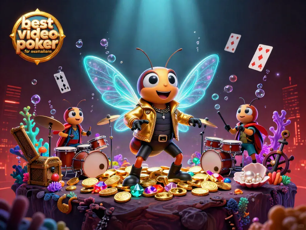 Experience the best video poker for australians with vibrant 3D casino characters and immersive elements.